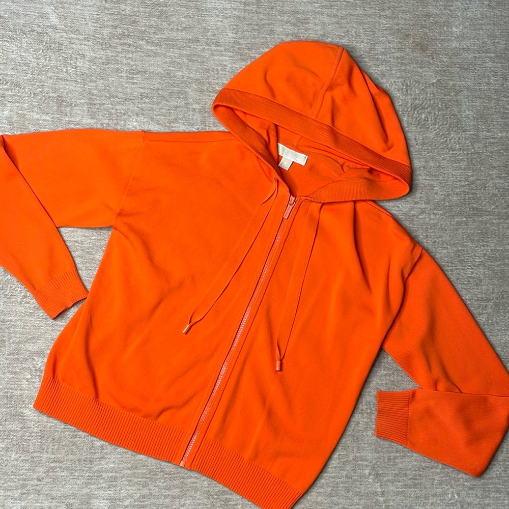 Orange Michael Kors Zip Up Jacket